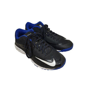 Nike Shoes Mens Sz 6.5 Black Blue Sneakers Lunar MVP Pregame 2 Trainers Athletic